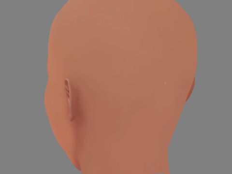 Flo Milli Head - Sem cabelo - Cabeça baixa poli para jogo Modelo 3D