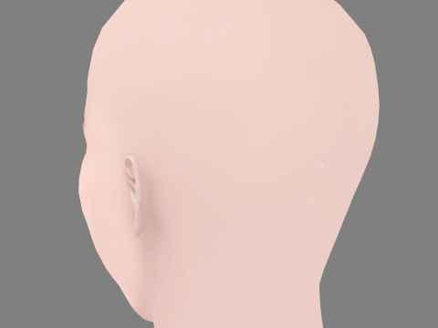 गैब्रिएला ब्रूक्स हेड - नो हेयर - गेम के लिए लो पॉली हेड 3D मॉडल