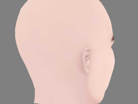 गैब्रिएला ब्रूक्स हेड - नो हेयर - गेम के लिए लो पॉली हेड 3D मॉडल