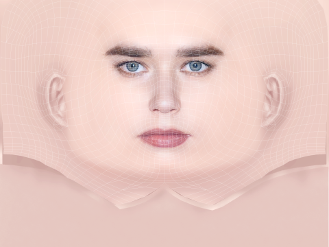 गैब्रिएला ब्रूक्स हेड - नो हेयर - गेम के लिए लो पॉली हेड 3D मॉडल