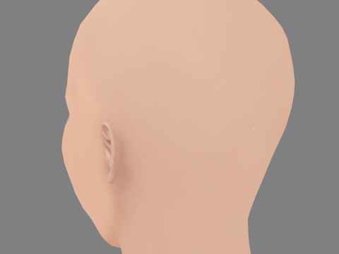Gemma Chan Head - No Hair - Low poly head for game 3D Model