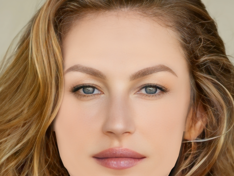 Testa Gisele Bundchen - Senza capelli - Testa bassa in poliestere per gioco Modello 3D