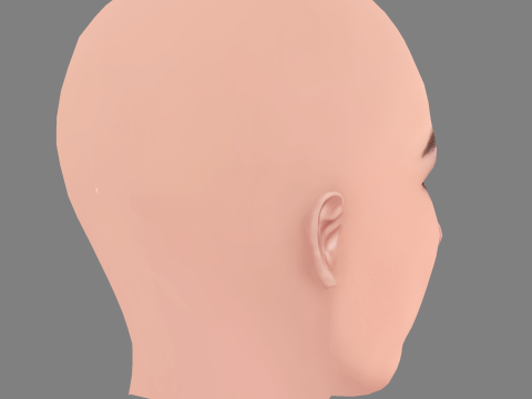 Gracie Abrams Head - Tanpa Rambut - Kepala poli rendah untuk permainan Model 3D