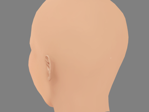 Gwyneth Paltrow Head - No Hair - Low poly head for game 3D Model