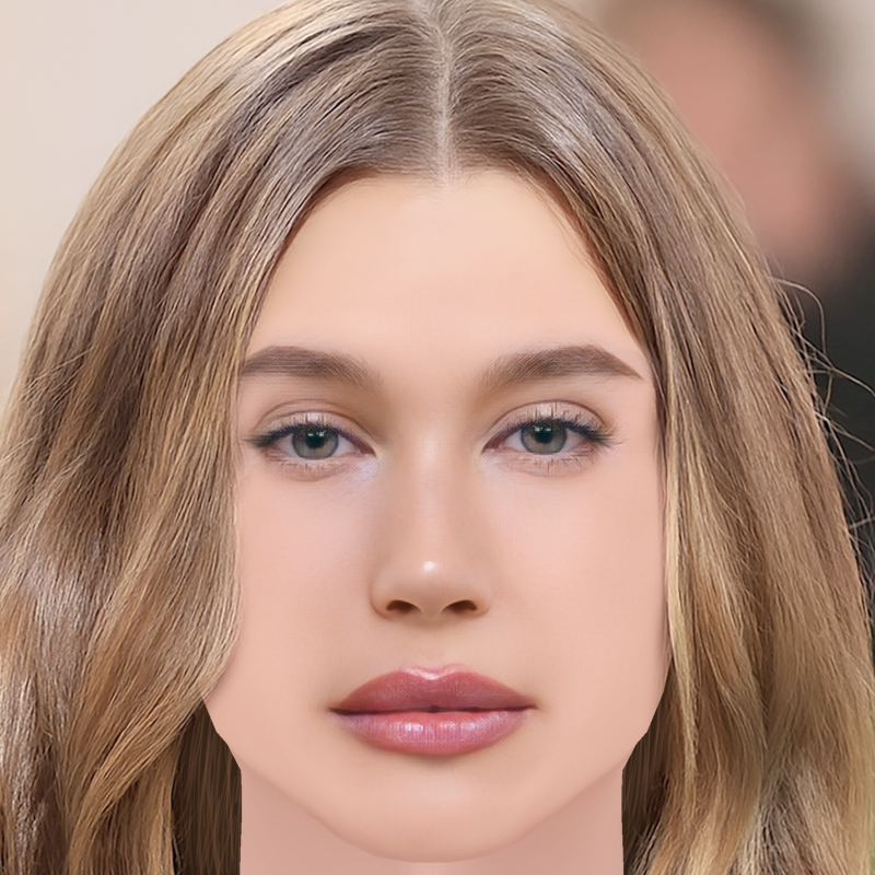 Cabeza de Hailey Bieber - Sin pelo - Cabeza de baja poli para juego Modelo 3D .c4d .max .obj .3ds .fbx .stl .blend 