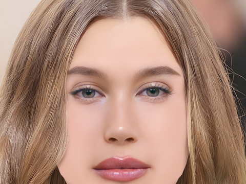 Hailey Bieber Kafası - Saçsız - Oyun için düşük poli kafa 3D Model