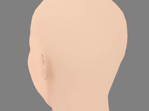 Haley Bennett Head - No Hair - Low poly head for game 3D Model