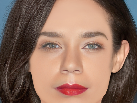 Hannah John Kamen Head - No Hair - Laag poly hoofd voor wild 3D Model