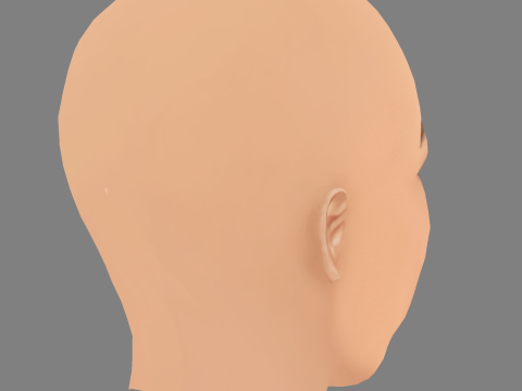 Ice Spice Head - No Hair - Low poly head for game 3D Model
