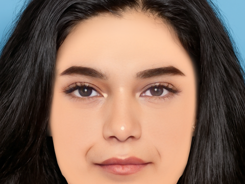 Голова Імана Веллані - без волосся - низькополігональна голова для гри 3D Модель