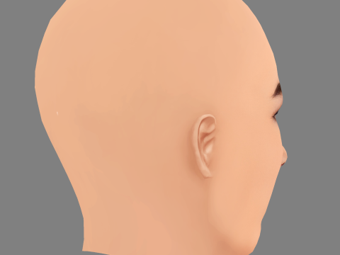 Cabeza de Iman Vellani - Sin pelo - Cabeza de baja poli para juego Modelo 3D