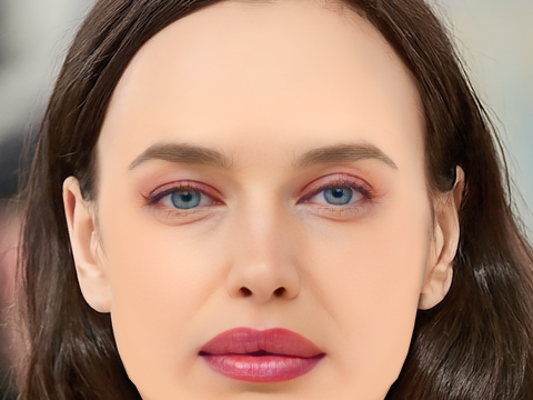 Голова Ірини Шейк - без волосся - низькополігональна голова для гри 3D Модель