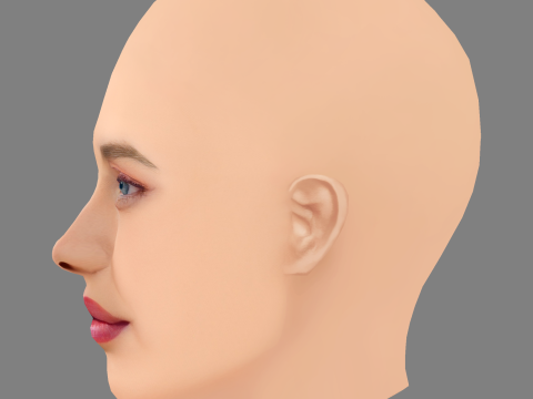 Irina Shayk Head – No Hair – Low-Poly-Kopf für das Spiel 3D Modell