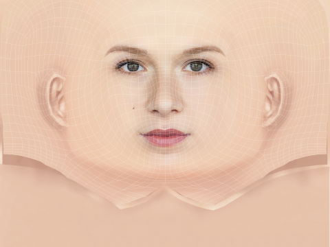 Голова Ізабели Феррер - без волосся - низькополігональна голова для гри 3D Модель