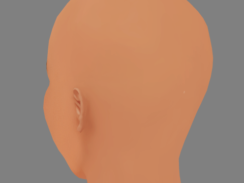 Голова Issa Rae - без волосся - низькополігональна голова для гри 3D Модель