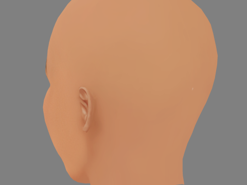 Jada Pinkett Smith Head - No Hair - Tête low poly pour le jeu Modèle 3D
