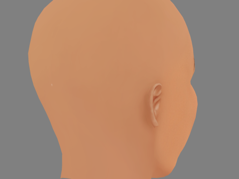 Jada Pinkett Smith Head - No Hair - Tête low poly pour le jeu Modèle 3D