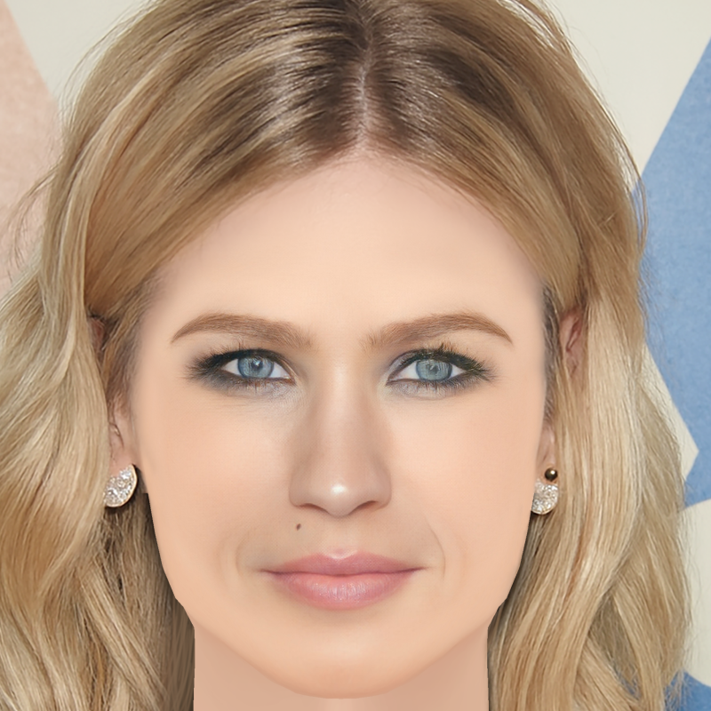 January Jones Head - No Hair - Low poly head para jogo Modelo 3D .c4d .max .obj .3ds .fbx .stl .blend 