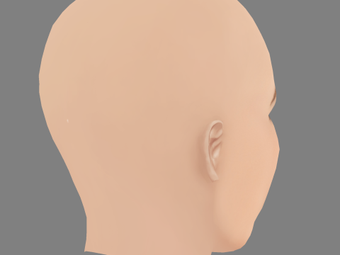 January Jones Head - No Hair - Low poly head para jogo Modelo 3D