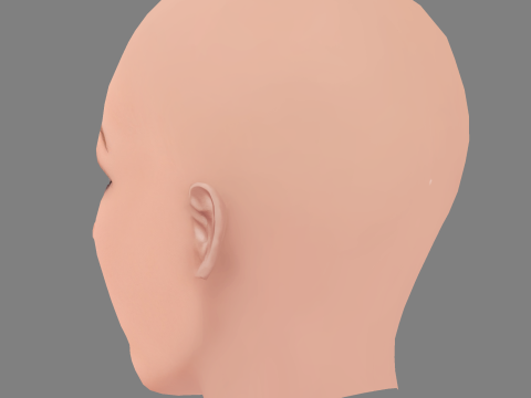 Голова Жасмін Сефас Джонс - без волосся - низькополігональна голова для гри 3D Модель