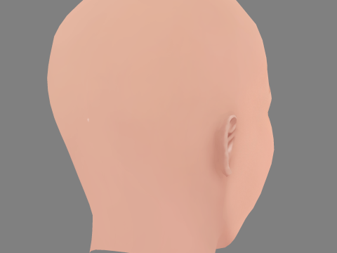 Голова Жасмін Сефас Джонс - без волосся - низькополігональна голова для гри 3D Модель