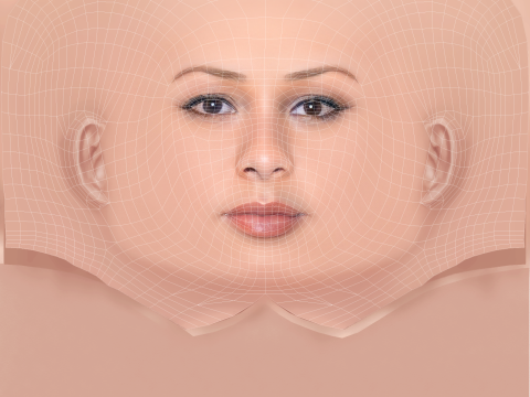 Голова Жасмін Сефас Джонс - без волосся - низькополігональна голова для гри 3D Модель