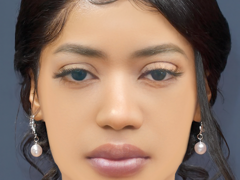 Jean Deaux Head - Tanpa Rambut - Kepala poli rendah untuk permainan Model 3D