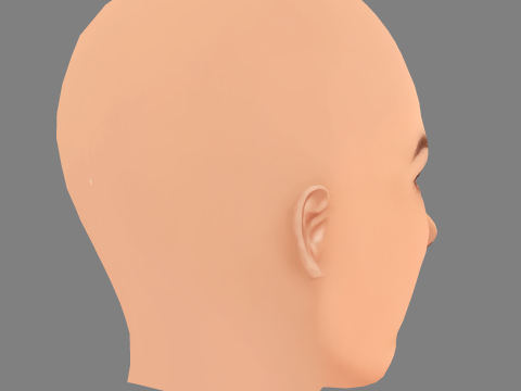 Głowa Jeanne Tripplehorn - No Hair - Głowa Low Poly do gry Model 3D