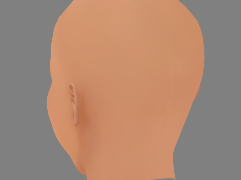 Jennifer Aniston Head - No Hair - Low poly head para jogo Modelo 3D