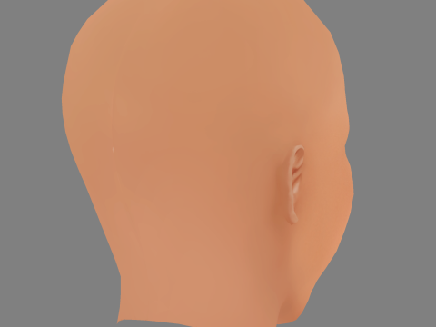 Jennifer Aniston Head - No Hair - Low poly head para jogo Modelo 3D