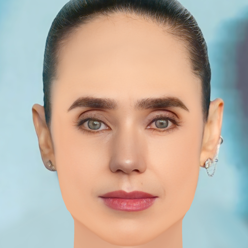 Голова Дженніфер Коннеллі - без волосся - низькополігональна голова для гри 3D Модель .c4d .max .obj .3ds .fbx .stl .blend