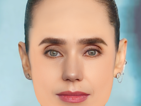 Głowa Jennifer Connelly - Bez włosów - Głowa Low Poly do gry Model 3D