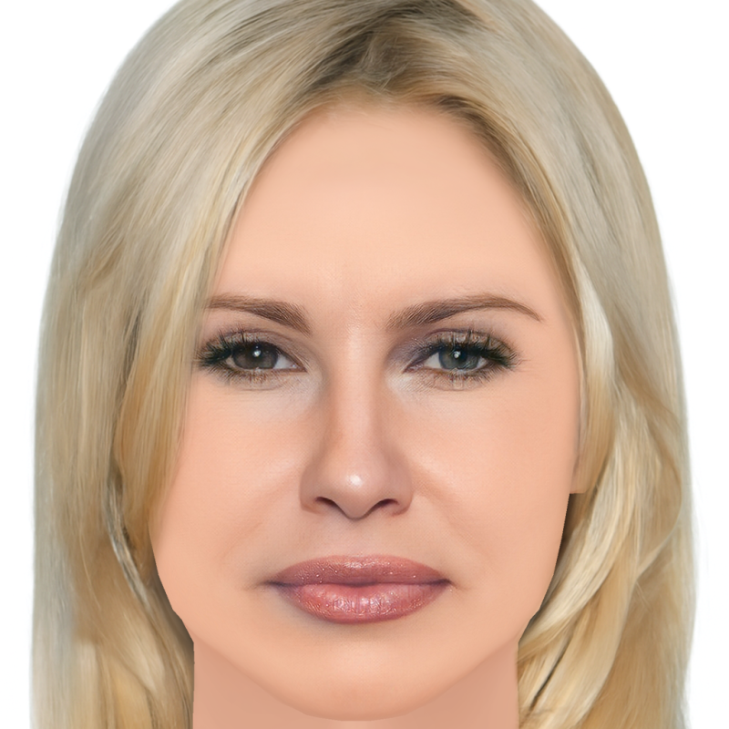 Jennifer Coolidge Head - Sem cabelo - Cabeça baixa poli para jogo Modelo 3D .c4d .max .obj .3ds .fbx .stl .blend 