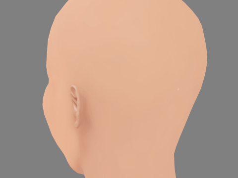 Jennifer Garner Head - No Hair - Low poly head for game 3D Model