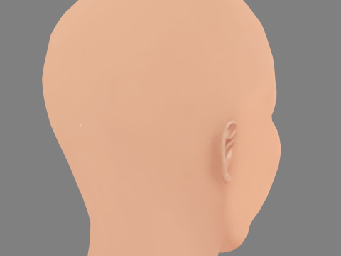 Jennifer Garner Head - No Hair - Low poly head for game 3D Model