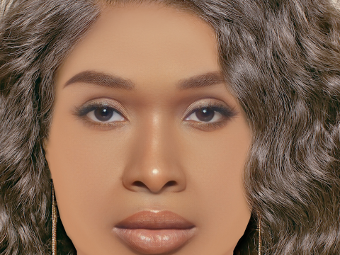 詹妮弗·哈德森头 - 无头发 - 低聚游戏头 3D 模型