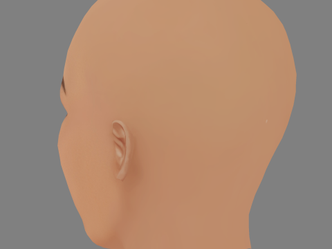 Голова Дженніфер Хадсон - без волосся - низькополігональна голова для гри 3D Модель