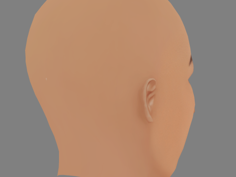 Голова Дженніфер Хадсон - без волосся - низькополігональна голова для гри 3D Модель