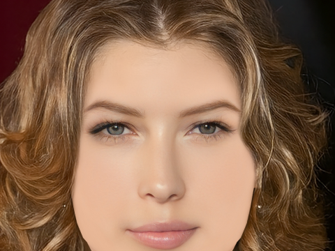 Голова Джессики Бил — без волос — низкополигональная голова для игры 3D Модель