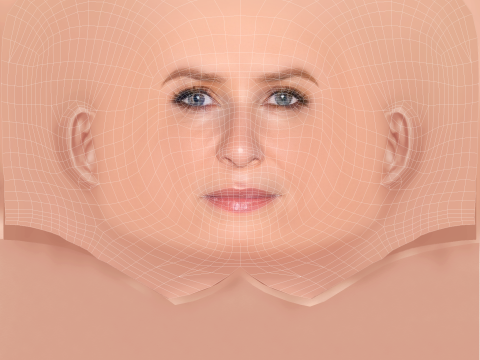 Jessica Capshaw Head - No Hair - Low poly head for game 3D Model