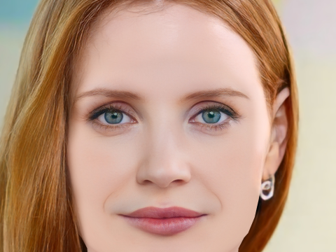 Jessica Chastain Head – No Hair – Low-Poly-Kopf für das Spiel 3D Modell
