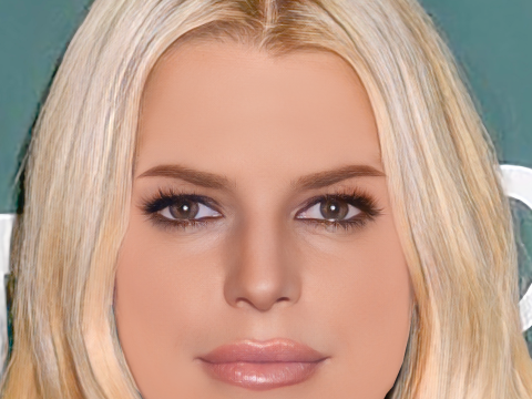 Cabeza de Jessica Simpson - Sin pelo - Cabeza de baja poli para juego Modelo 3D