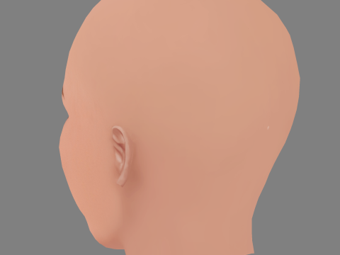 Jessica Simpson Head - No Hair - Low poly head for game 3D Model