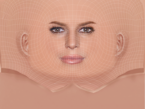 Jessica Simpson Head - No Hair - Low poly head for game 3D Model
