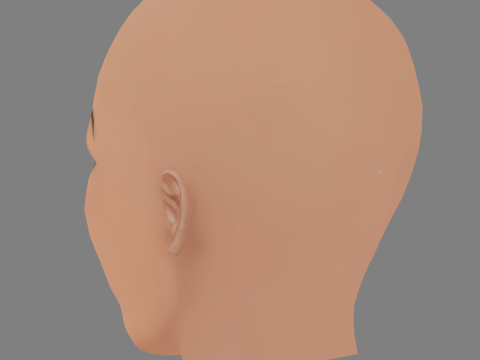 Jessica Williams Head - No Hair - Low poly head for game 3D Model