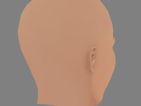 Jessica Williams Head - No Hair - Low poly head for game 3D Model