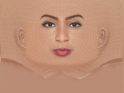 Jessica Williams Head - No Hair - Low poly head for game 3D Model