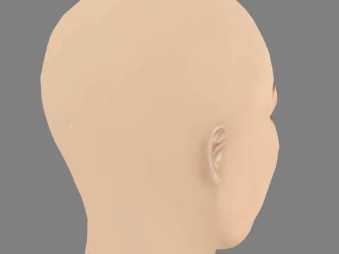 Jessie J Head - No Hair - Low poly head for game 3D Model