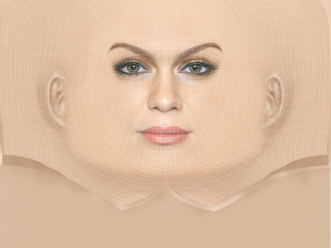 Jessie J Head - No Hair - Low poly head for game 3D Model