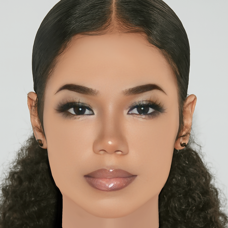 Testa Jhene Aiko - Senza capelli - Testa in polietilene bassa per il gioco Modello 3D .c4d .max .obj .3ds .fbx .stl .blend 